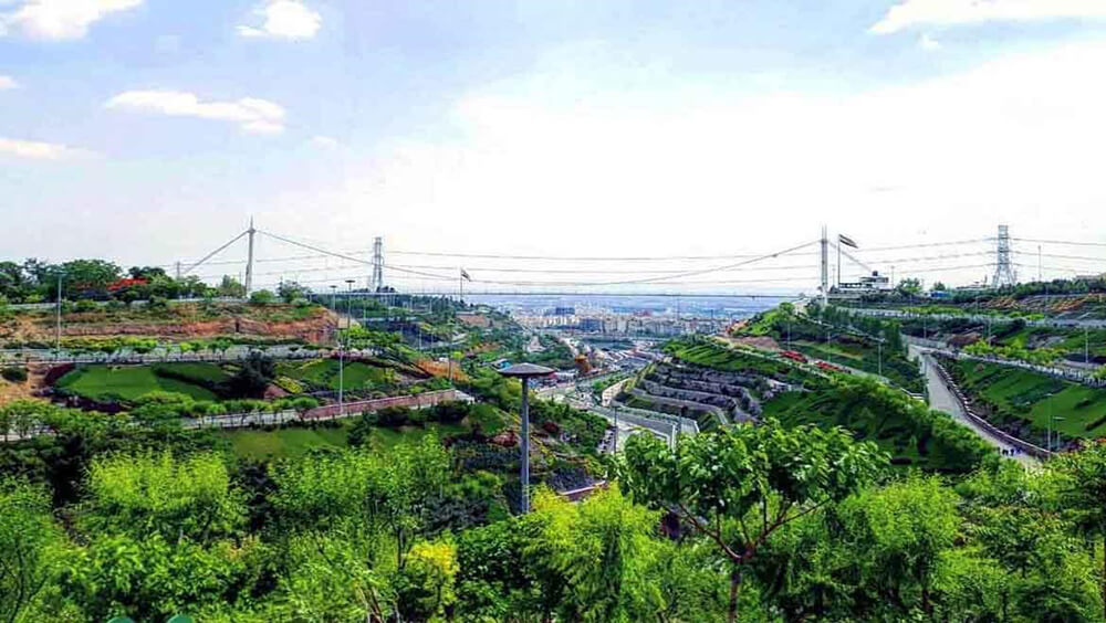 پارک نهج البلاغه تهران|پل معلق پارک نهج‌البلاغه